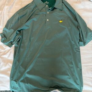 Masters Green Striped Polo - L